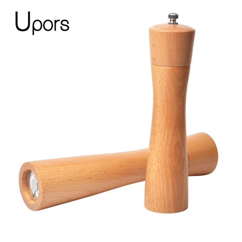 Мельница для соли UPORS из натурального дерева ручная мельница и перца специй с