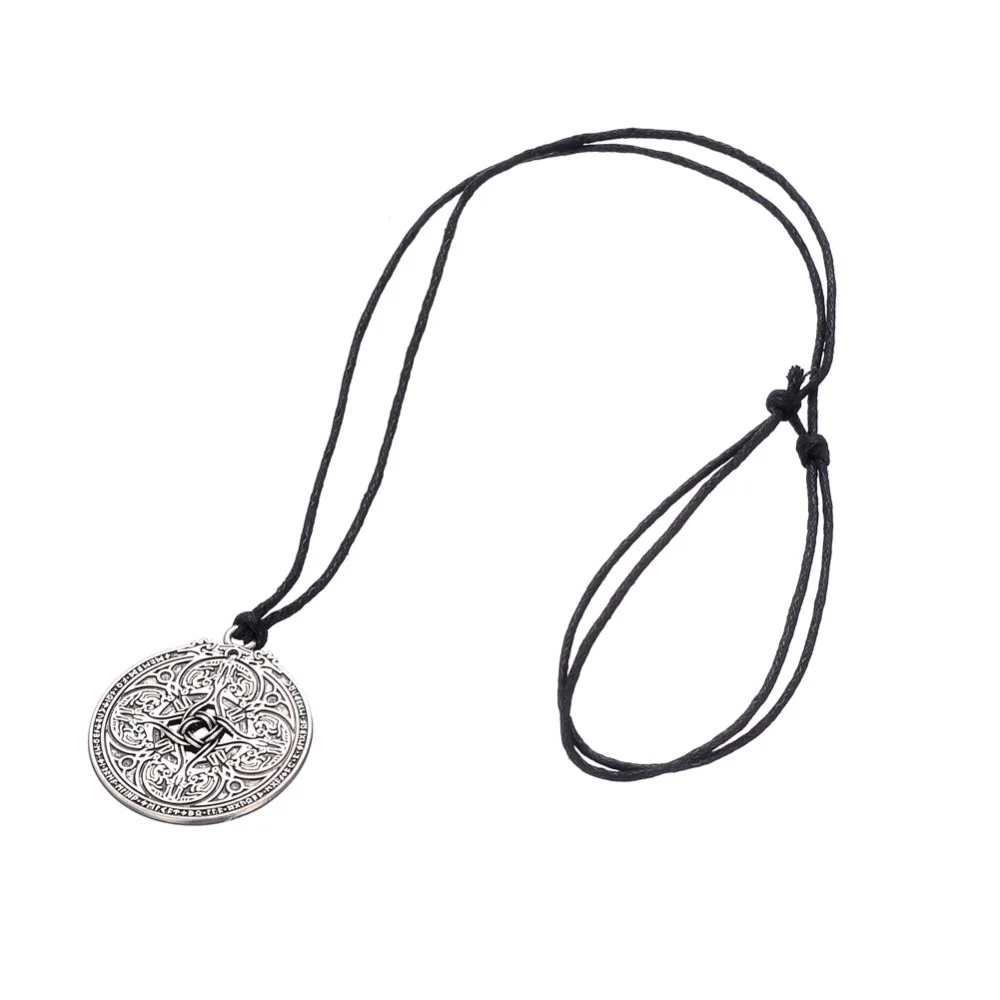 Давапара Дракон Викинг щит узел скандинавский плащ булавка кулон с рунами для