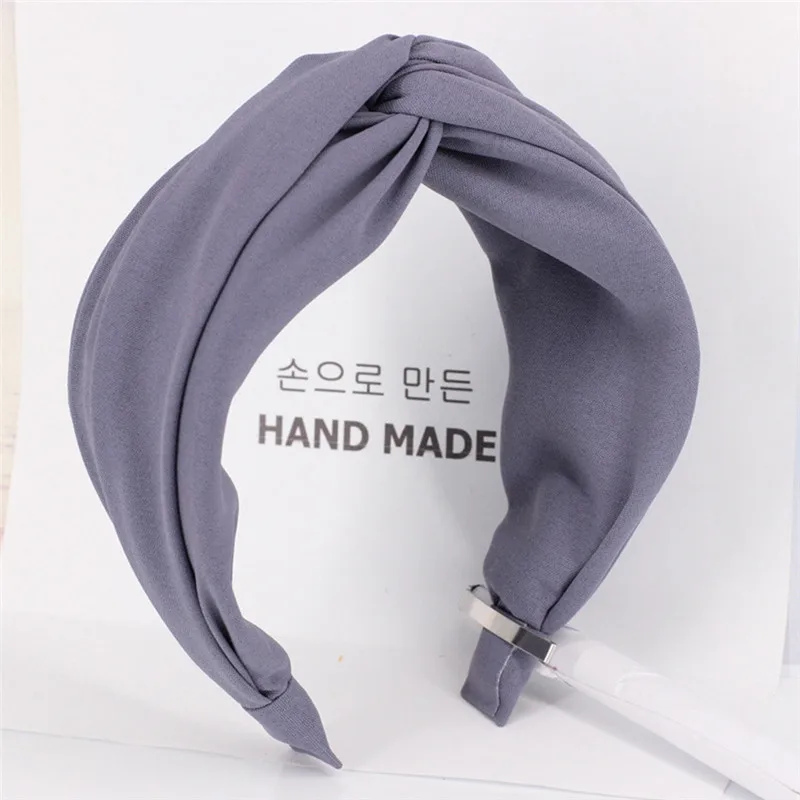 Imixlot Sweet Simple Hairband Knot Turban Solid Elastic Hair Head Hoop Bands Accessories for Women Girls Wide Headdress |