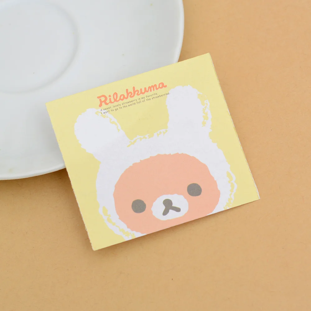 1 шт. Kawaii мультфильм Rilakkuma блокнот для записей блокноты стикеры набор подарок