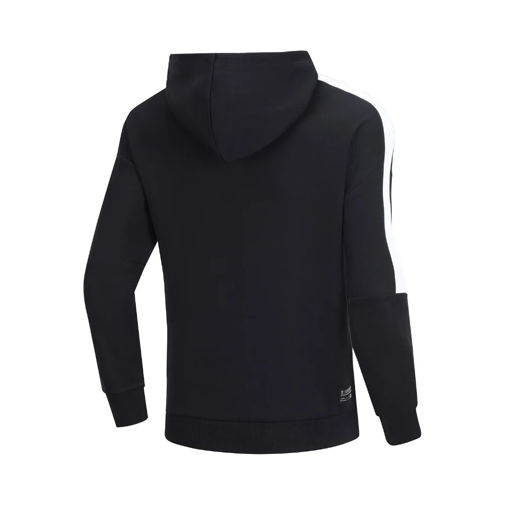 Li Ning мужской трендовый спортивный свитер свободный крой удобная толстовка с