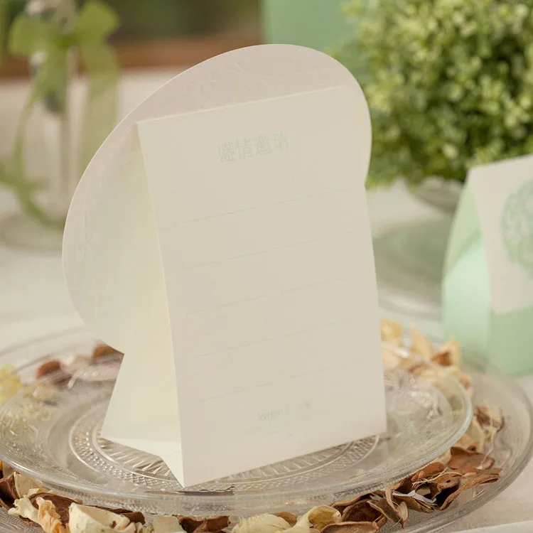 Зеленый цвет свадебные рассадочная карточка с таблицей номер карты |