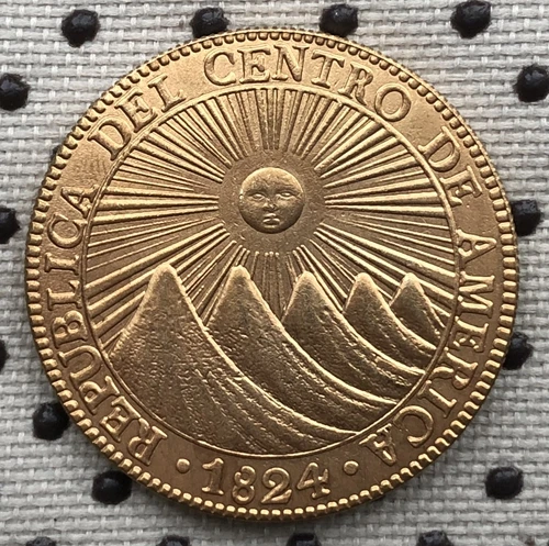 1824 Центральная американская Республика 8 монет Escudos 35 мм