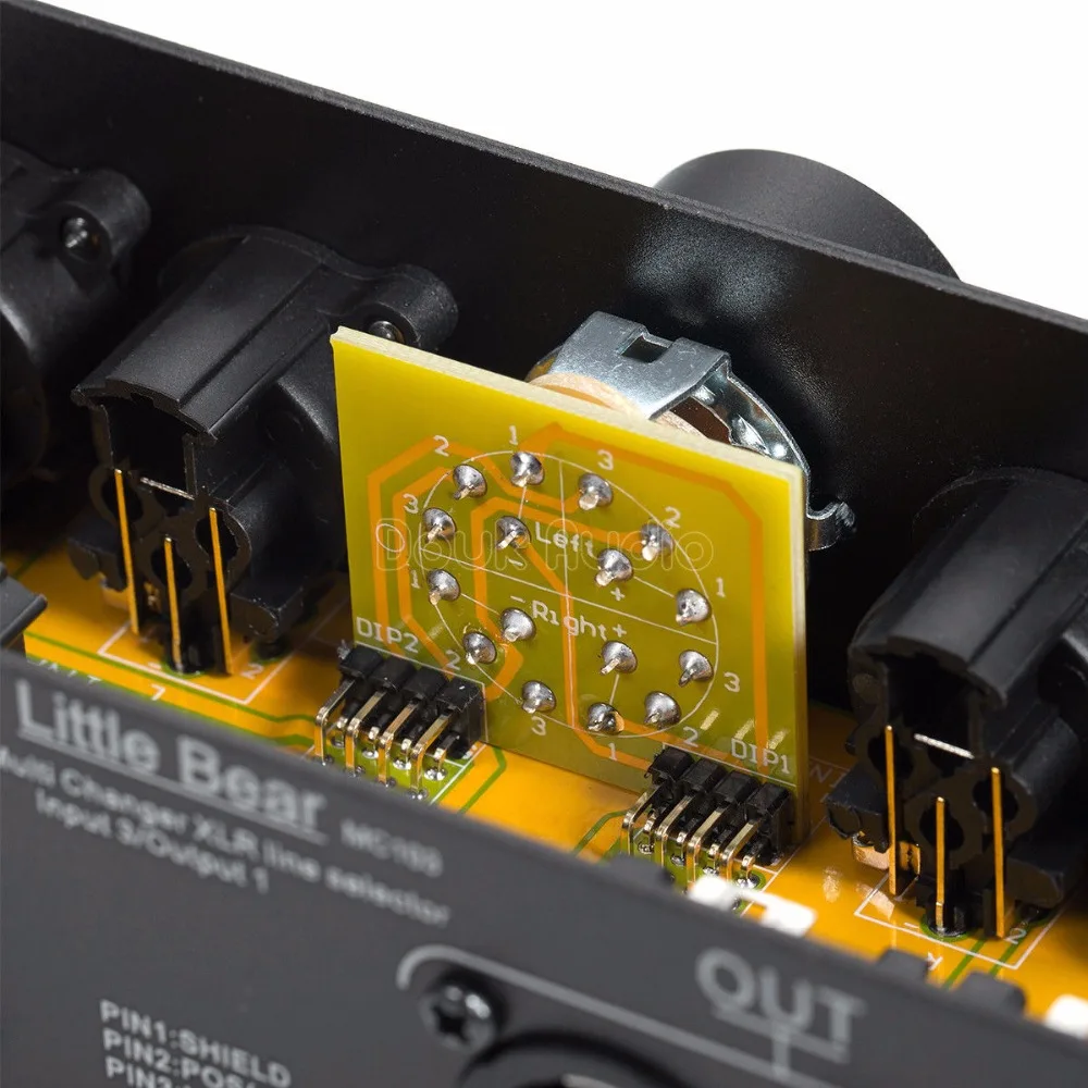 Douk Auido Little Bear MC103 3(1)-IN-1(3)-OUT XLR баланс стерео аудио коммутатор пассивный селектор разветвитель