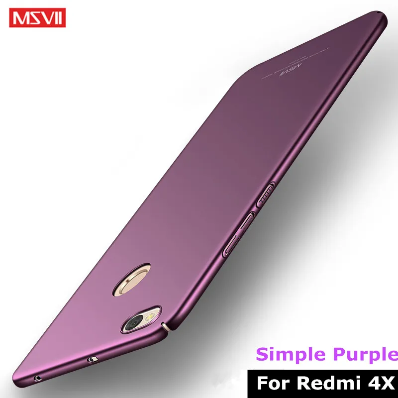 Xiaomi Redmi 4X чехол Msvii Роскошный ультра тонкая жесткая задняя крышка из ПК Xiomi Redmi 4x4 x Pro Prime глобальная версия чехол для телефона s