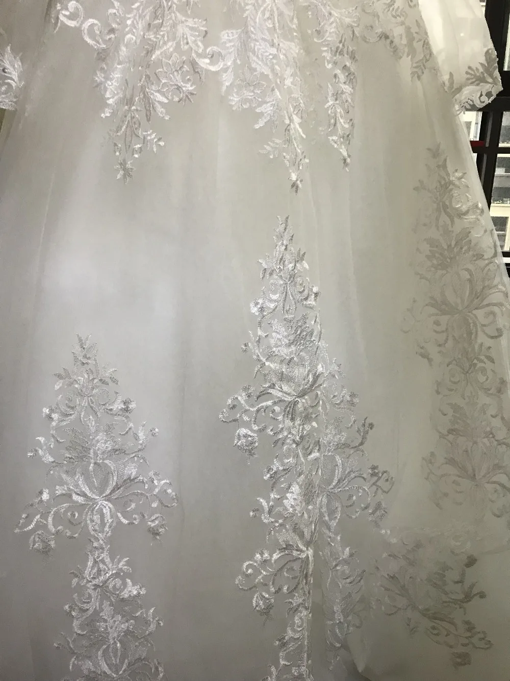 Роскошные Новые свадебные платья с поездом 1 2 м 2020 плеча аппликацией для принцесс