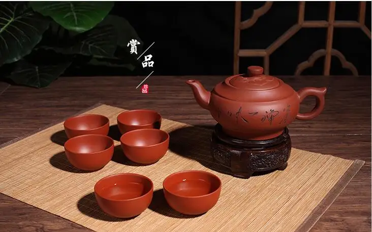 WSHYUFEI чайный набор кунг-фу Исин Чайный горшок ручной работы чайный горшок набор чашек 300 мл~ 430MLZisha Керамический Китайский чай Церемония подарок
