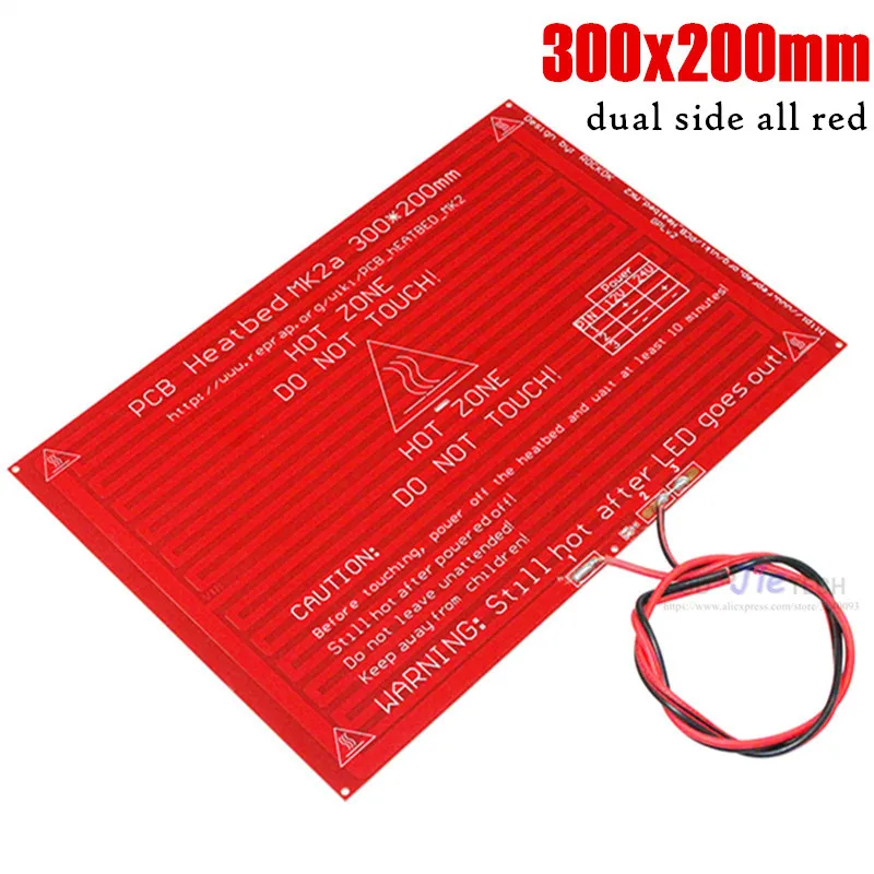 MK2A 200*300*2 0 мм Печатная плата нагревательная платформа Подогреваемая 12/24 В двойное