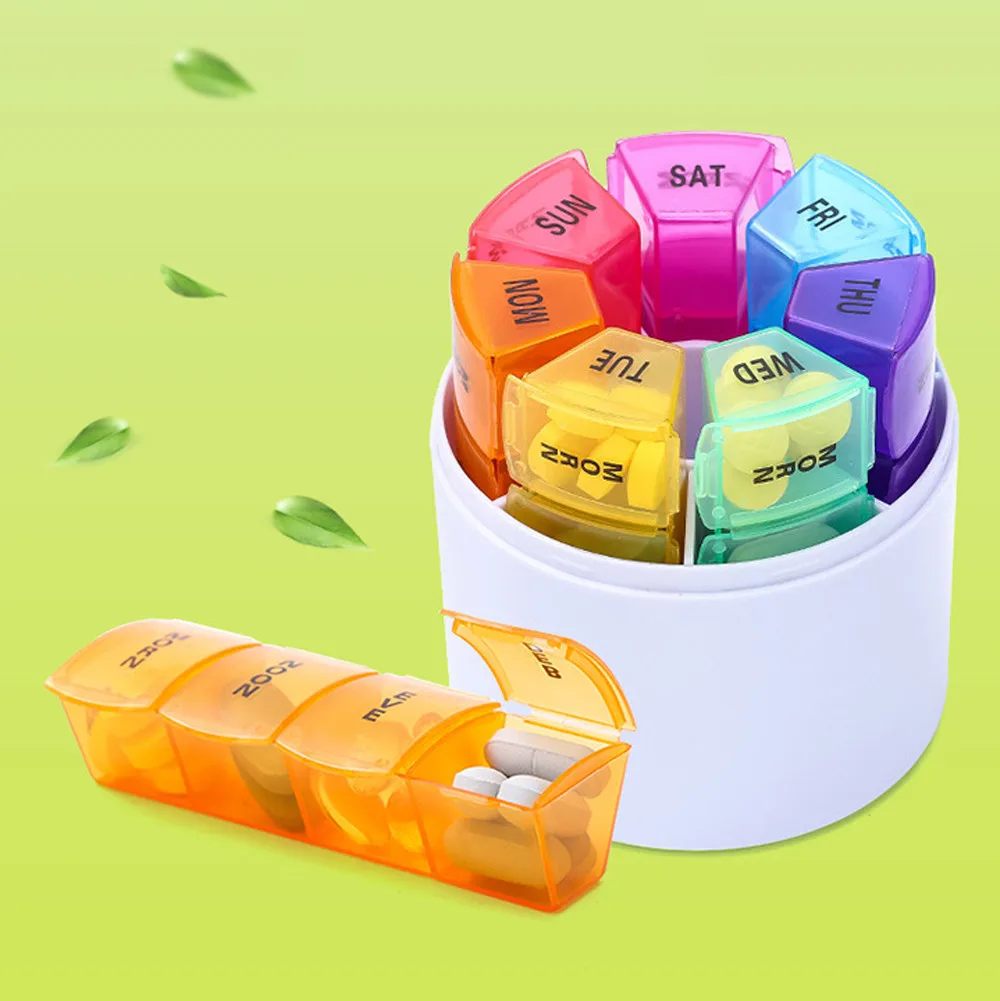 Коробка для таблеток Rainbow Weekly 7 дней ящик хранения с рыбьим маслом чехол резца