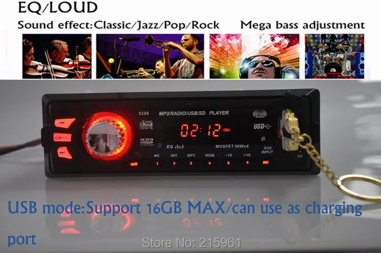 Автомобильный Радио стерео плеер Поддержка Bluetooth телефон AUX-IN MP3 FM/USB/1 Din/пульт дистанционного управления для 12 В/24 В автомагнитолы