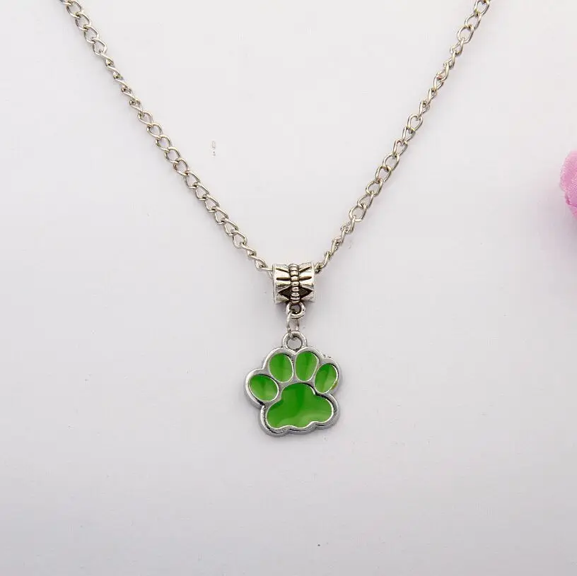 2016 10 шт. хит цинковый сплав глазурь многоцветная собачья лапа принт амулет