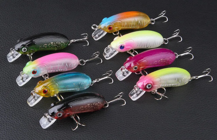 Anmuka 1pcs Minnow lure bait 8 colors hard 6cm 9.8g fishing perch freshwater sea | Спорт и развлечения
