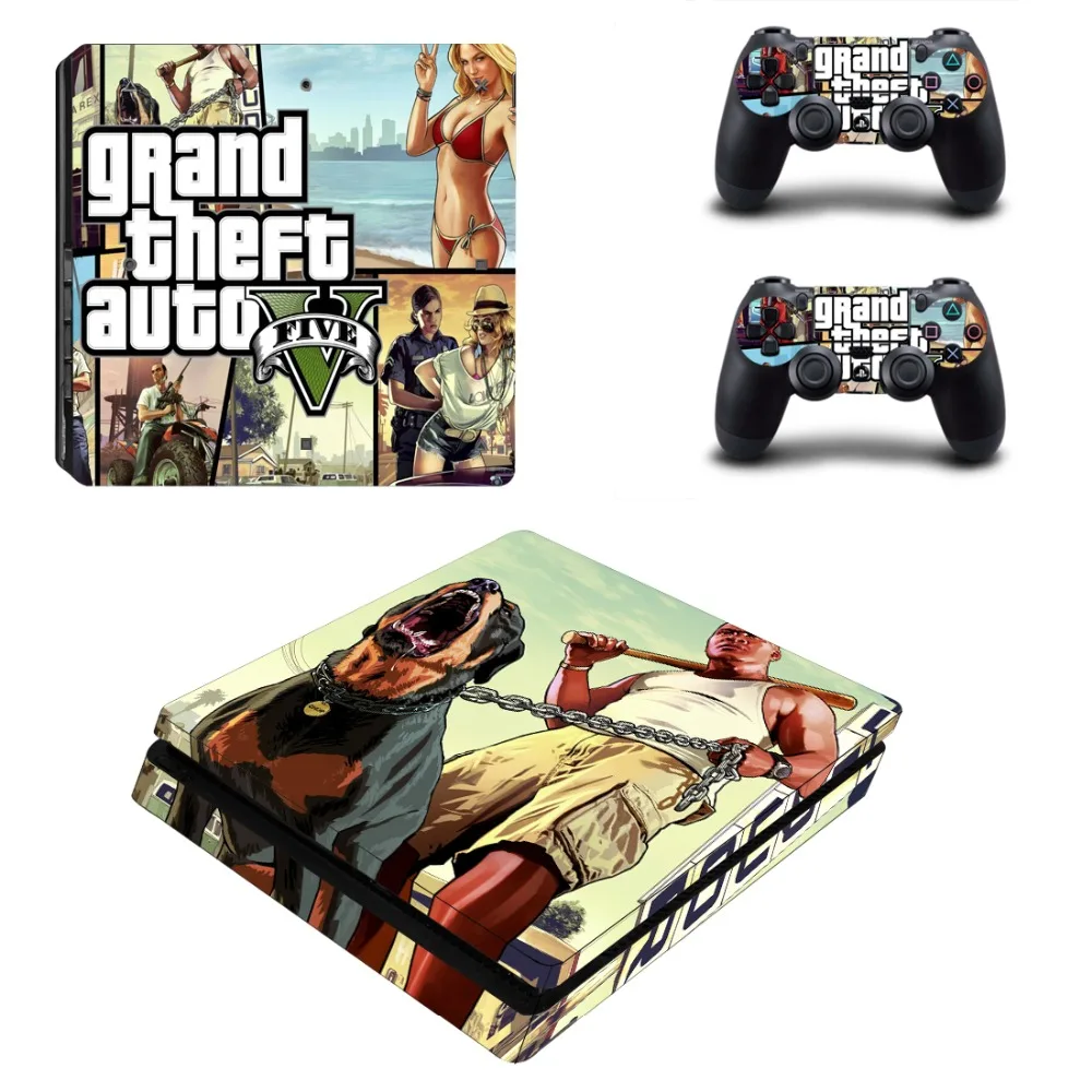 Grand Theft Auto V GTA5 PS4 тонкая наклейка для кожи виниловая Playstation 4 консоль и контроллер
