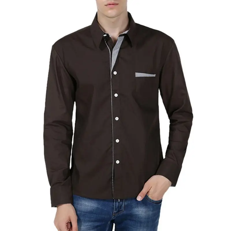 color 9 LAAMEI модный бренд Camisa Masculina рубашка с длинным рукавом мужская Корейская приталенная дизайнерская официальная повседневная мужская рубашка размера плюс - Цвет: color 9