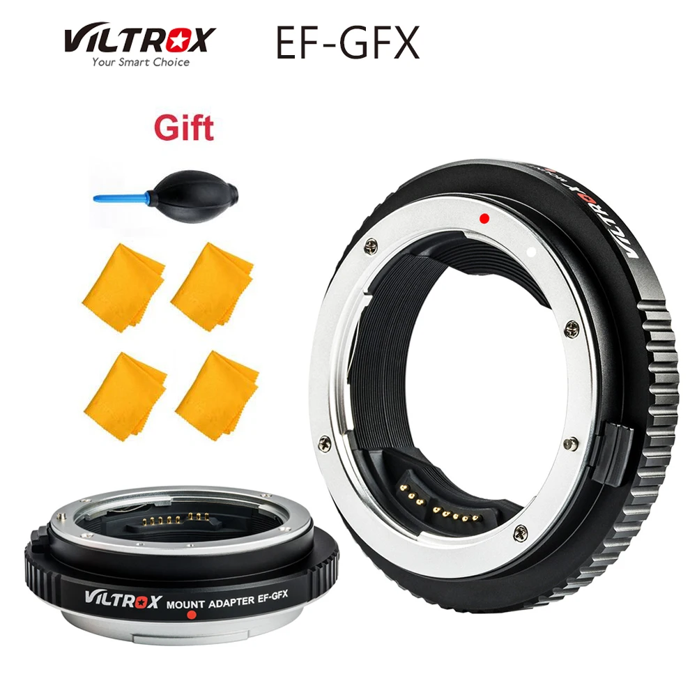 Viltrox EF-GFX AF адаптер с автофокусом для объективов Canon EF идеально устанавливается на Fuji GFX-Mount камеры среднего формата