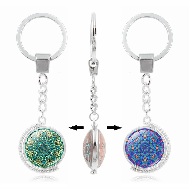 Новый брендовый брелок ювелирные изделия с посеребренным стеклом кабошон