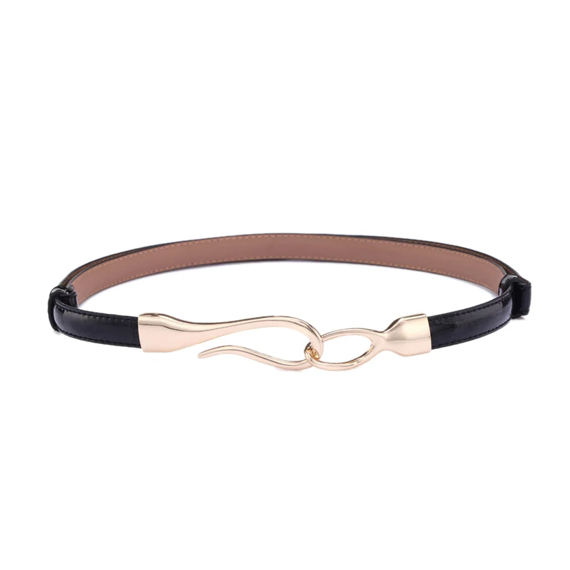 Женский ремень из натуральной воловьей кожи ZROM роскошный брендовый с тонкой