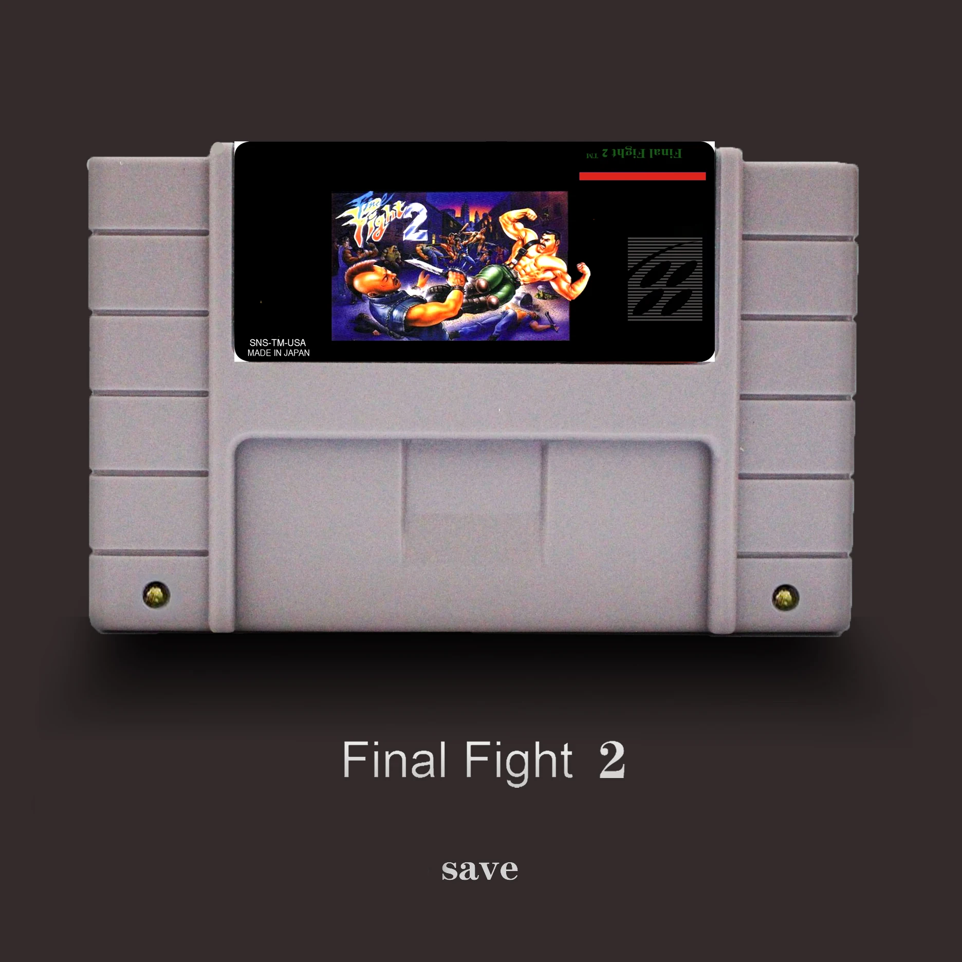 Лучшая продажа Final Fight 2 16 бит для NTSC игровой плеер большая серая игровая Карта |