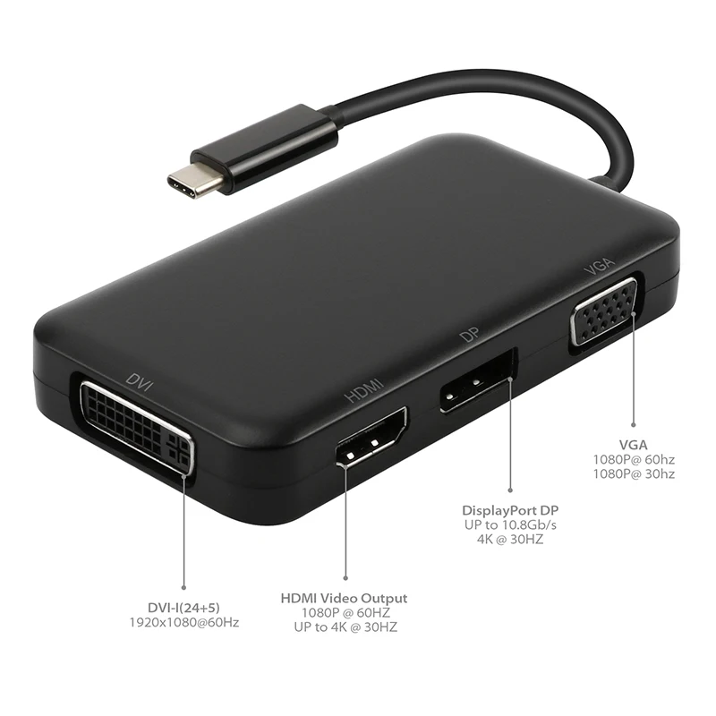Jckel USB C HUB 3 1 к HDMI DP Displayport VGA DVI адаптер 1080P видео конвертер для Macbook Dell Xps|Кабели VGA| |