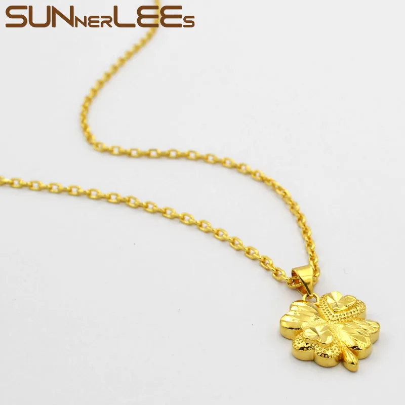 SUNNERLEES модные ювелирные изделия золотого цвета Кулон Ожерелье Нежный