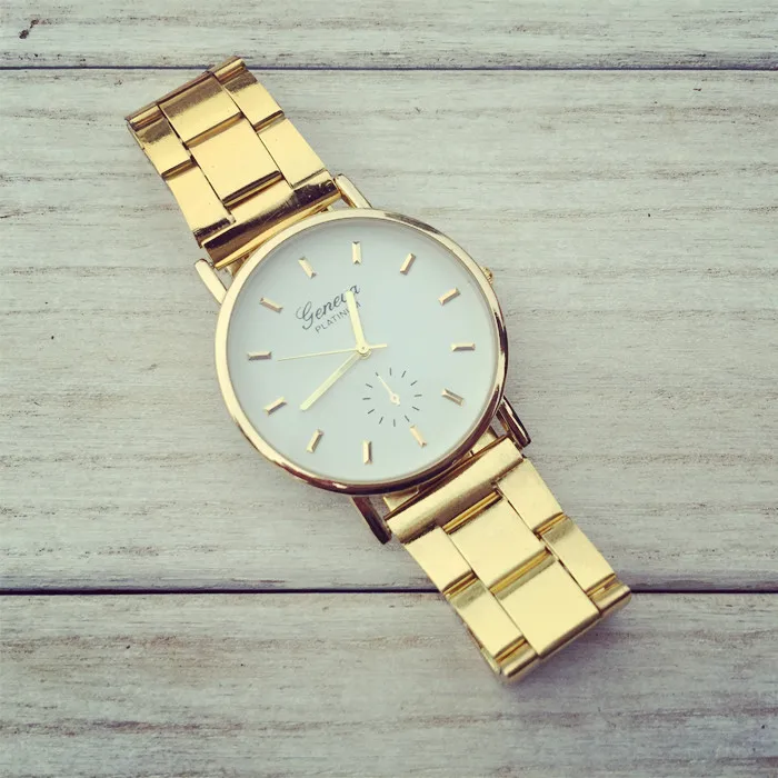 Женские золотые часы новинка 2015 полированные браслет с цветным циферблатом