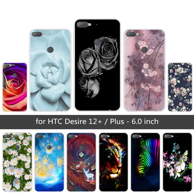 6 0 дюйма для HTC Desire 12 Plus чехол телефона роскошный ТПУ + Мягкий силиконовый цветной |