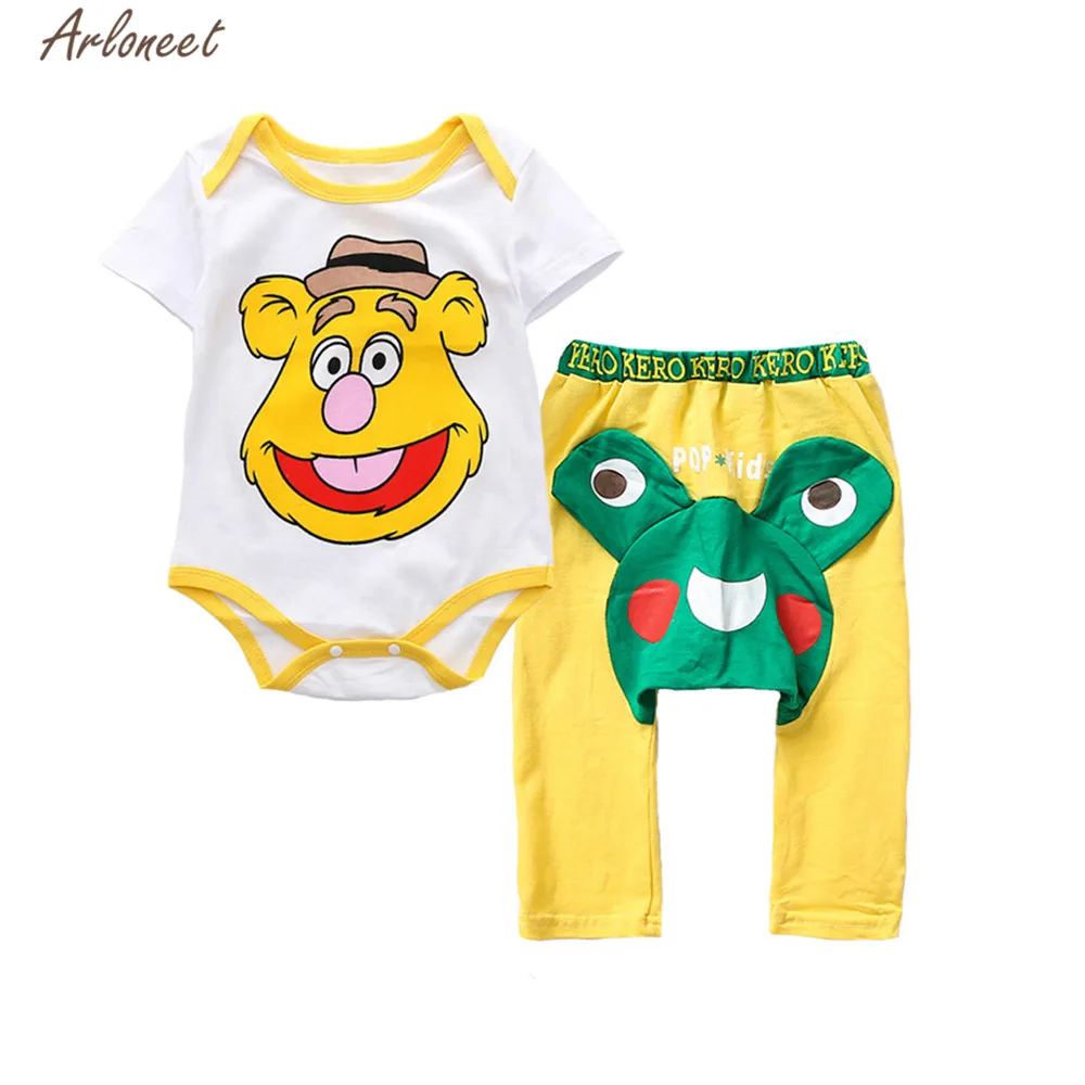ARLONEET/одежда Летний комбинезон с рисунком для маленьких мальчиков и девочек +