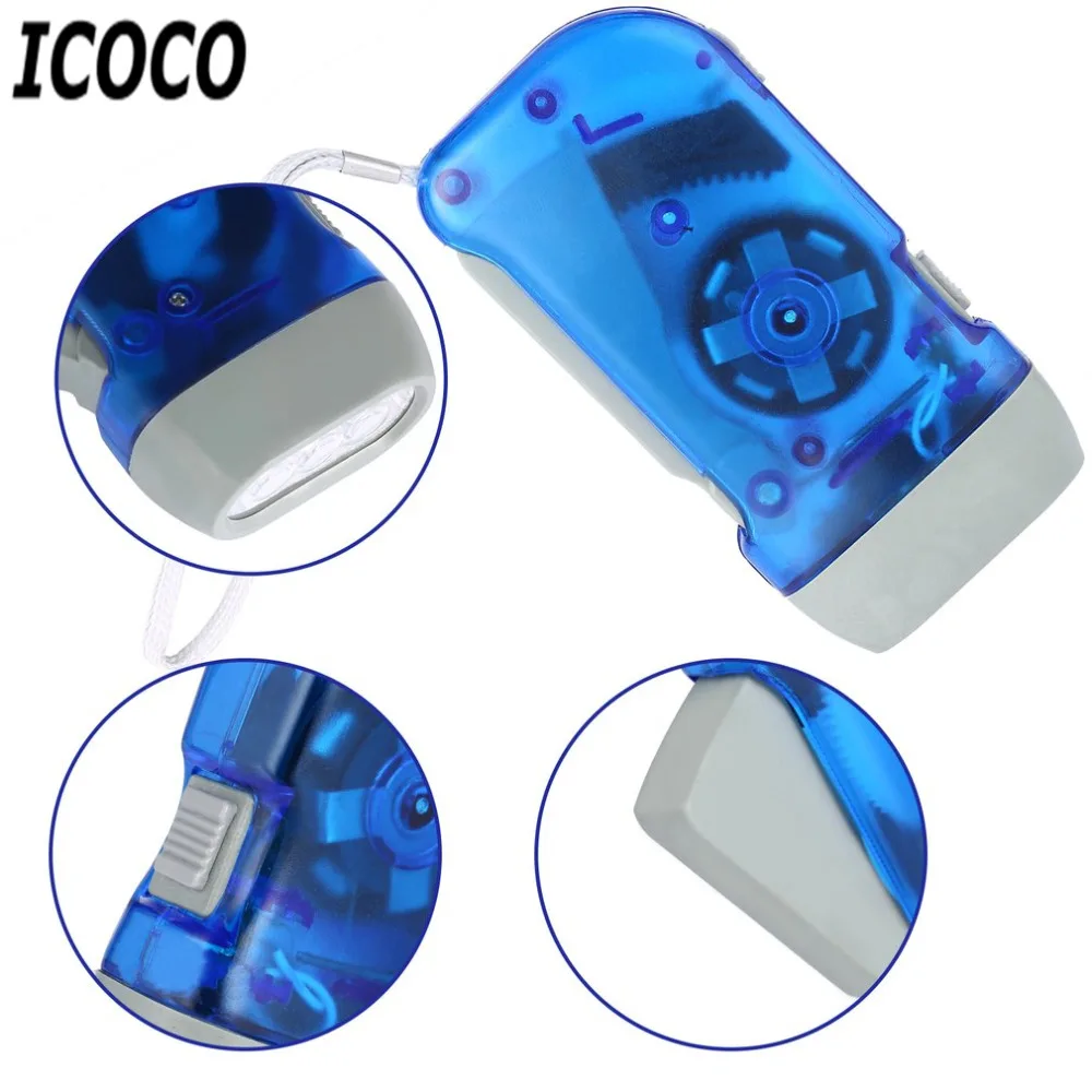Фонарик ICOCO 2017 дюйма 3 светодиосветодиодный без батареи|flashlight torch|led dynamono battery torch |