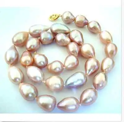 

Free Shipping HOT HIPPING elegant 12-13mm south sea gold pink baroque pearl necklace 17inch