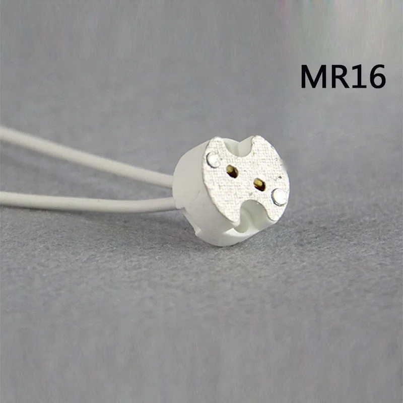 Круглая розетка MR16 10 шт./лот основа шнура питания держатель керамической лампы