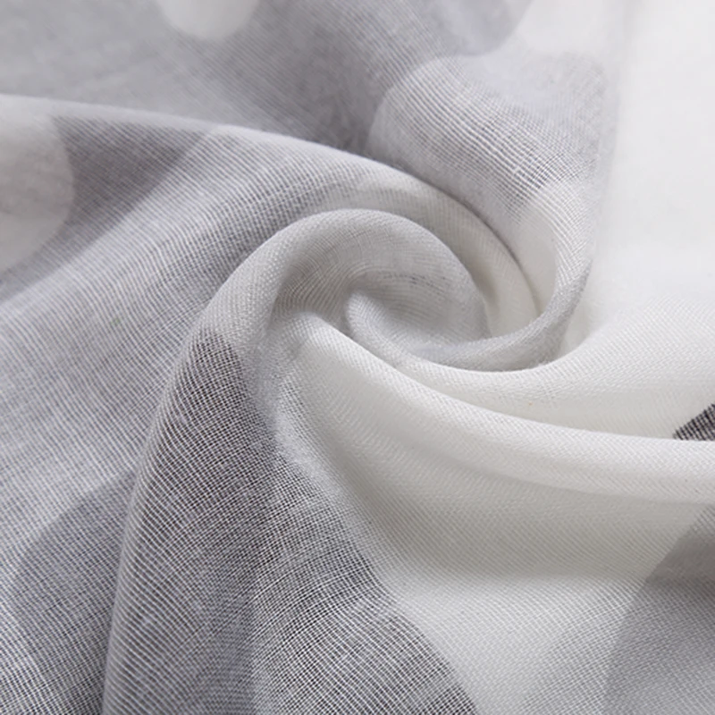 College style student Organza Scarf girl Geometric pattern printing Windproof temperament Scarves pashmina female hijab | Аксессуары для