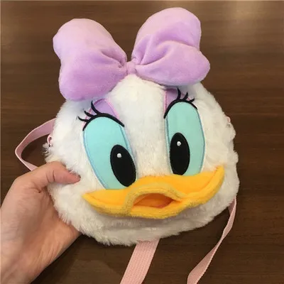 New Daisy Duck Милый 3D мультфильм Ститч чип и Дейл Дональд Дак Мэри Чеширский кот плюшевая сумка через плечо маленькие сумки через плечо детское Портмоне Кошельки - Цвет: New Daisy Duck