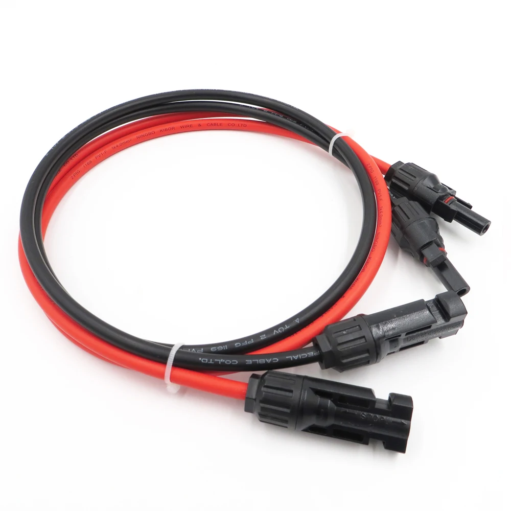 Удлинитель PV коннектора 1 пара/лот 12AWG 4 мм2 30/15/9/6/3/1 фута|Силовое и монтажное