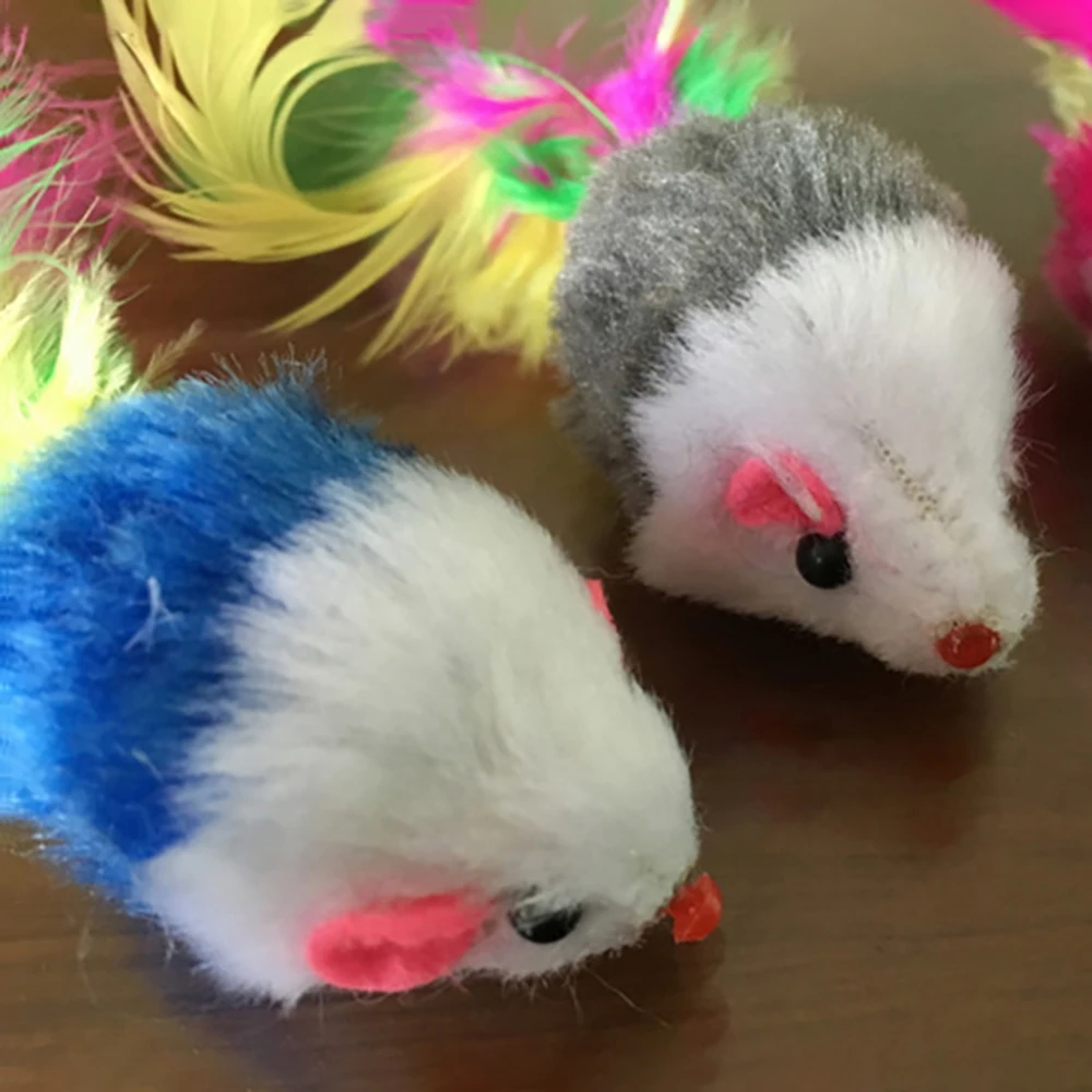 10 шт. игрушки для кошек игрушечная мышь Интерактивная мини забавные животные