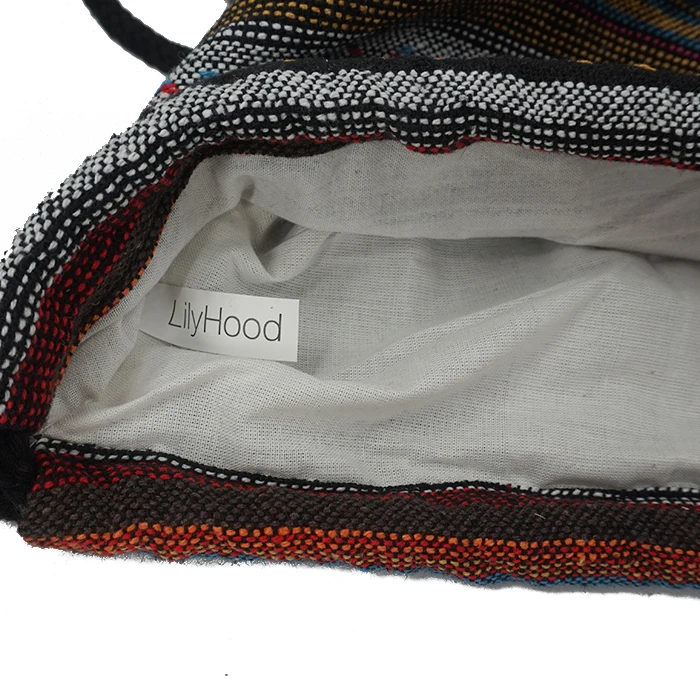 Lilyhood Для женщин ткань рюкзак женский Gypsy в богемном стиле бохо шик хиппи народная Племенной Ibiza коричневый Drawstring Рюкзак Сумки