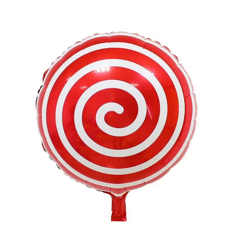 red candy-5pcs 5/10 шт. 18 дюймов черный, Белый Цвет Полосатый Фольга воздушные шары в горошек из латекса одежда для свадьбы, дня рождения украшения Дети воздушный шар Globos - Цвет: red candy-5pcs