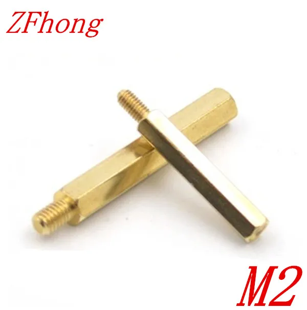 100 шт штыревые к женскому латунные прокладки M2 * 3/4/5/6/7/8/910/11/12/13/14/15/16/17/18/19 /20 + 4 2 мм