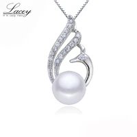 trendy pearl pendant jewelryreal natural freshwtaer pearl pendant for womensilver pearl pendant neckalce high quality