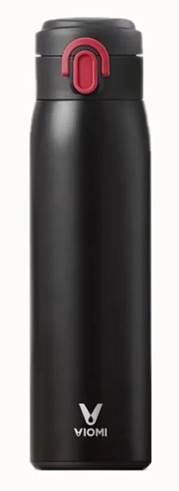 Black 300ML Оригинальные термосы Xiaomi Mijia VIOMI, вакуумные чашки из нержавеющей стали, 24 часа, колба для воды, «Умная» бутылка, термос с одной рукой - Цвет: Black 300ML
