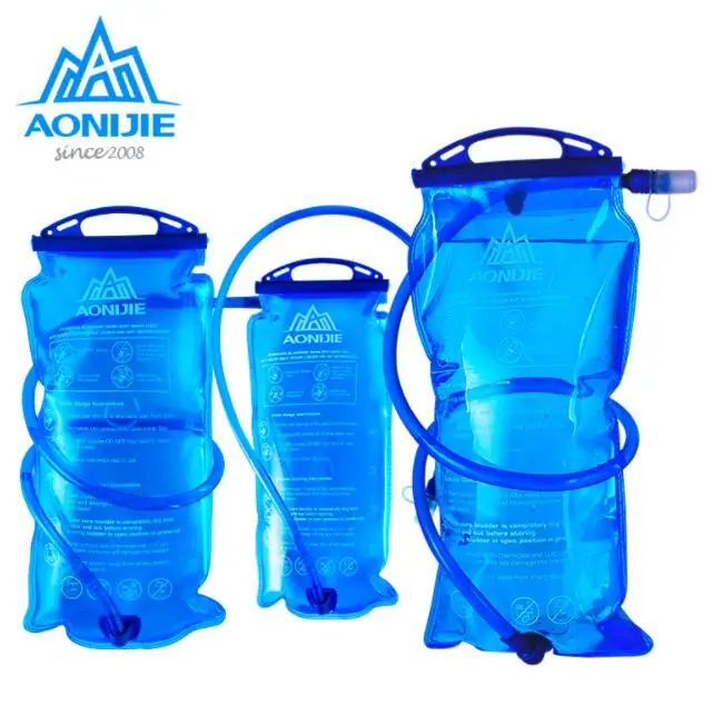 AONIJIE 1L/1.5L/2L/3L PEVA Сумка для воды на открытом воздухе Велоспорт Бег складной спортивный гидратационный пузырь для кемпинга Пешие прогулки альпинизм