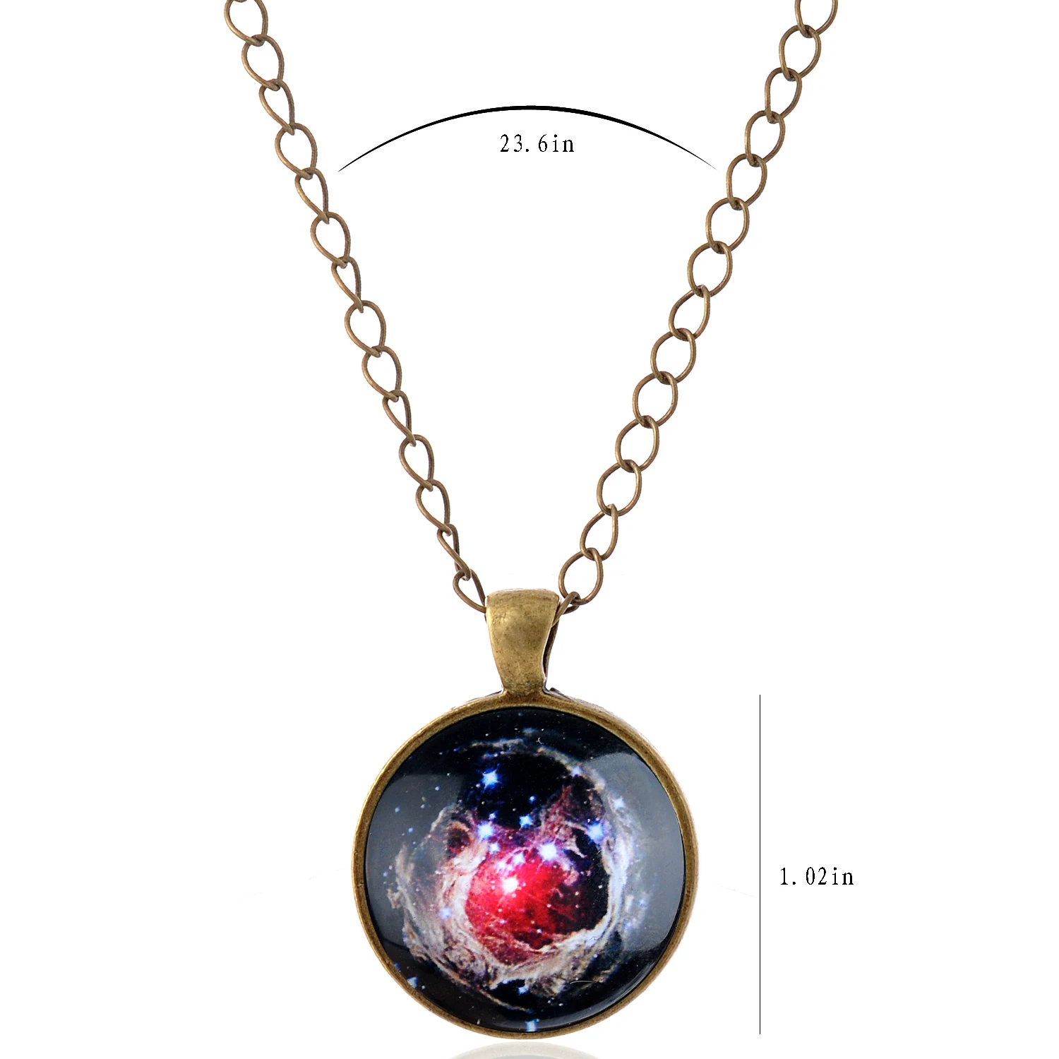 Lureme серия Time Gem Подвеска с ярким небом в виде диска ожерелье для девочек и женщин