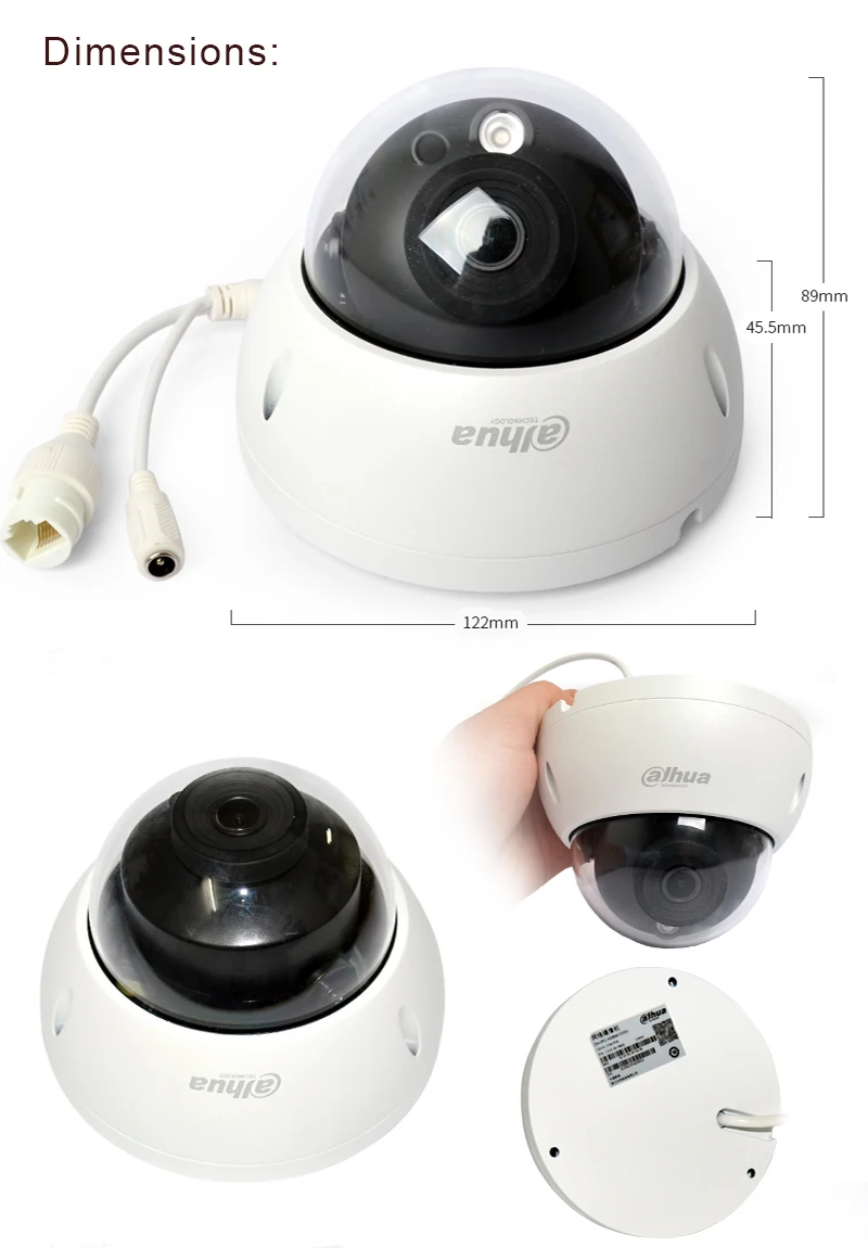 Dahua 4Mp IP cctv сеть купольных камер камера IPC-HDBW4433R-S заменить IPC-HDBW1431E POE H265 Micro SD водонепроницаемый