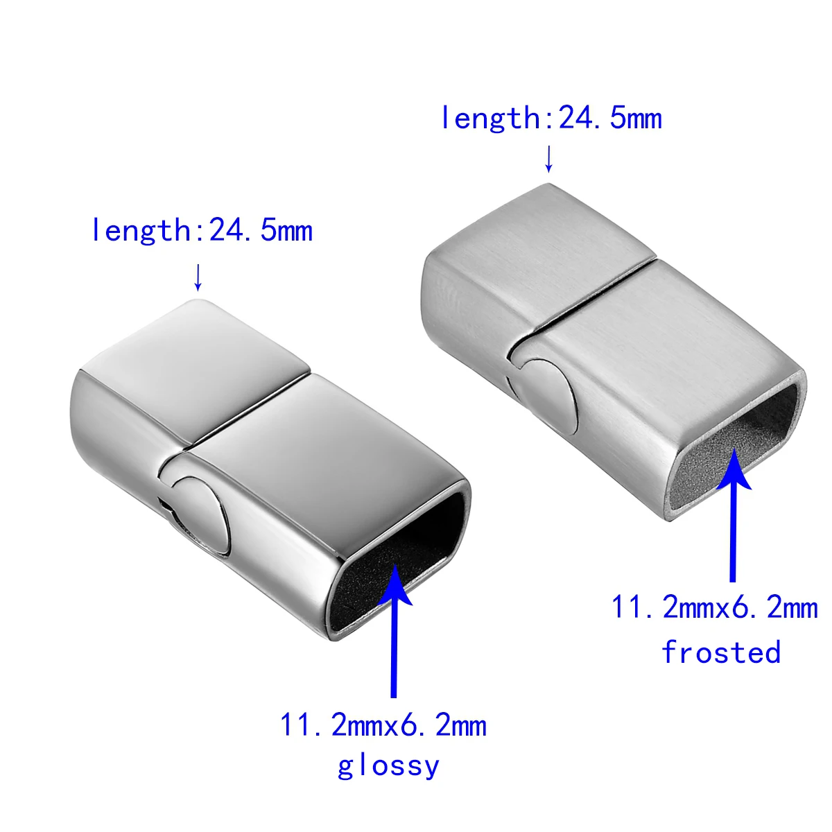 1PC Stainless Steel Plain Magnetic Lock Clasp 24.5mmx13.4mm Fit 11.2mmx6.2mm Leather DIY Fashion Jewelry Gifts | Украшения и