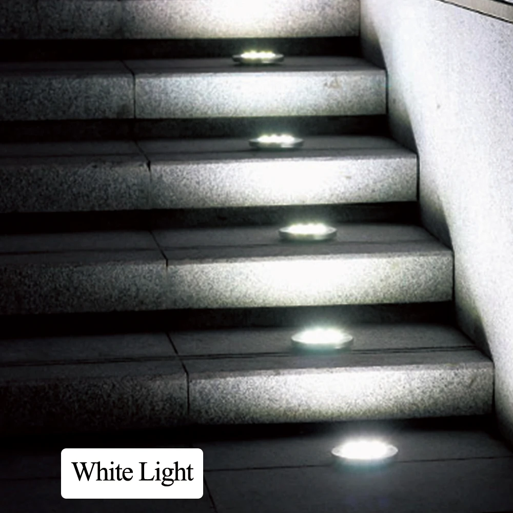 8LED Солнечный похороненный светильник 1 шт. водонепроницаемый подземный светильник садовый напольный светильник s для двора подъездной дорожки террасы лестницы газон светильник ing