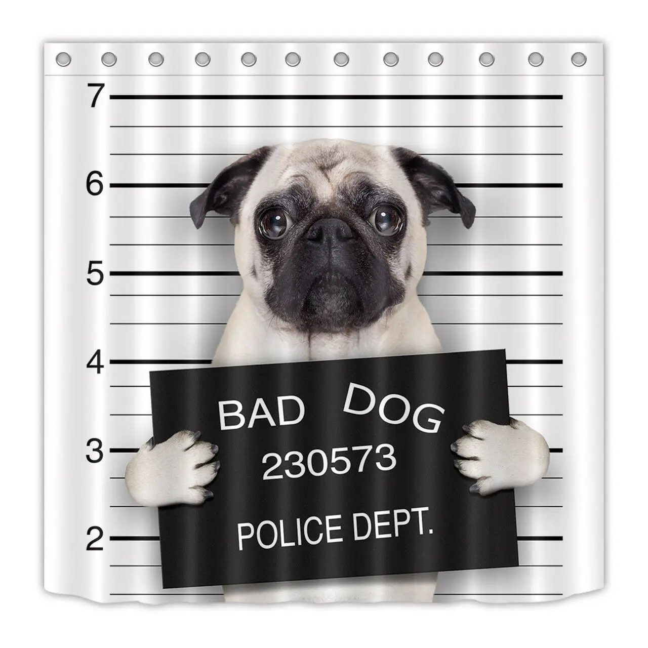 100% полиэстер водонепроницаемая ткань Забавный набор занавесок для душа с милой