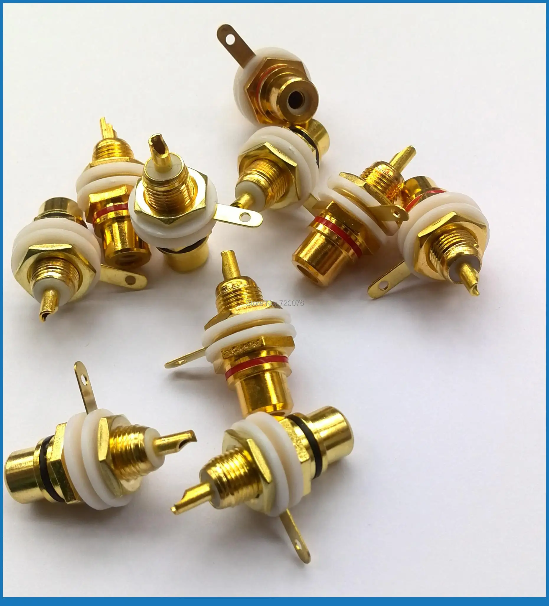 10 шт./лот Золотой гнездовой переходник RCA|plug socket connector|plug adapter connectorplug connector |