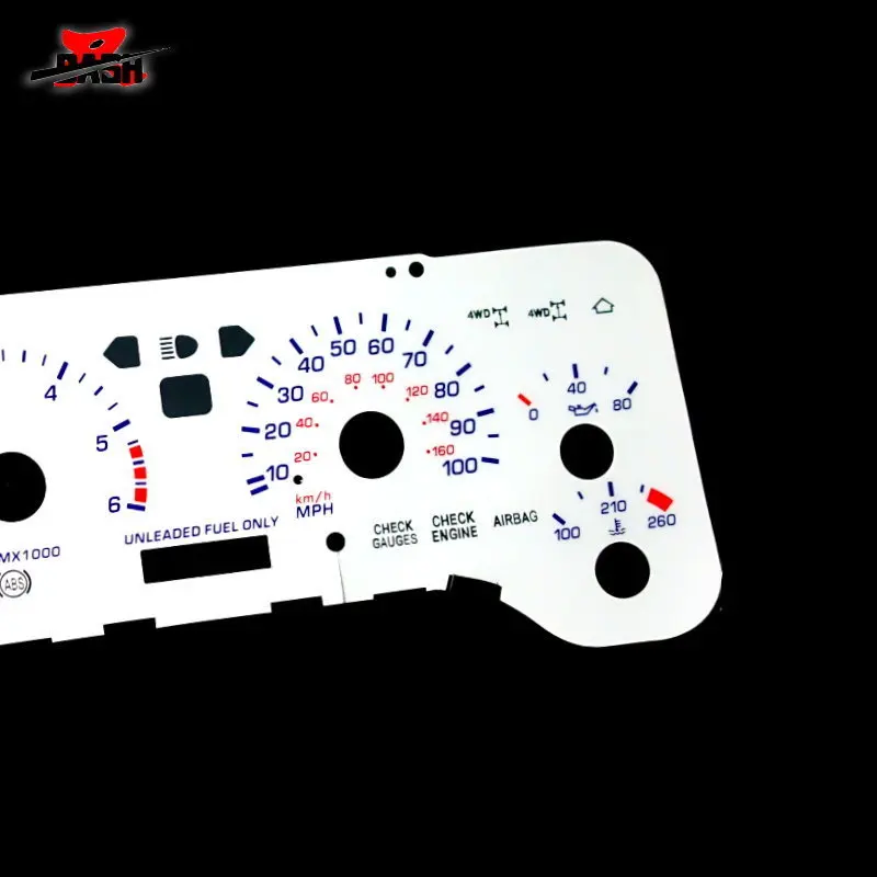 DASH EL Glow Gauge для Jeep Wrangler TJ белые с синим и зеленым светом 100 миль/ч 6000 об/мин|gauge|gauge light