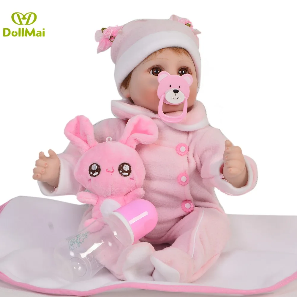 Кукла Bebes reborn для малышей 18 &quot43 см силиконовые куклы новорожденных игрушки детей