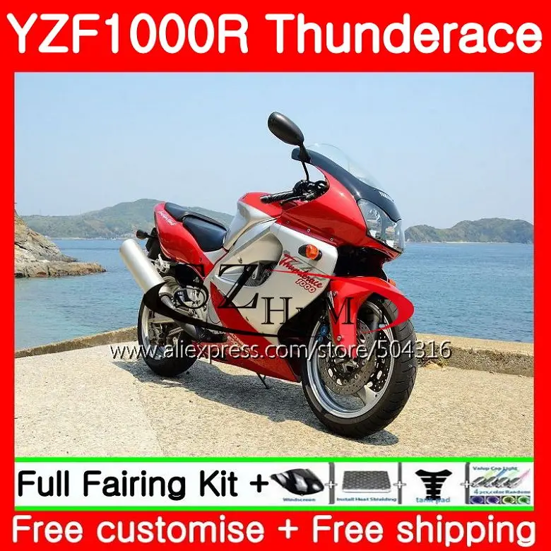 Обтекатели для YAMAHA Thunderace красный черный YZF1000R 02 03 04 05 06 07 74SH21 YZF 1000R 2002 2003 2004 2005 2006