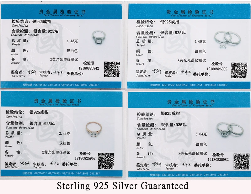 Silverwill стерлингового серебра 925 Серебряное обручальное кольцо из розового золота цвет 1,5 ct муассанит женские обручальные кольца для женщин, 2 шт., комплект ювелирных изделий